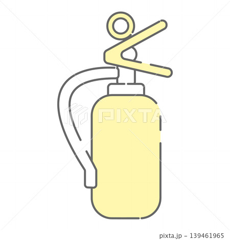 シンプルな消火器の線画イラスト シンプルな消火器の線画イラスト 139461965
