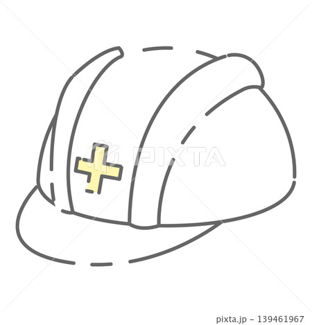 シンプルな安全ヘルメットの線画イラスト 139461967