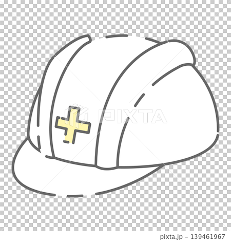 シンプルな安全ヘルメットの線画イラスト 139461967