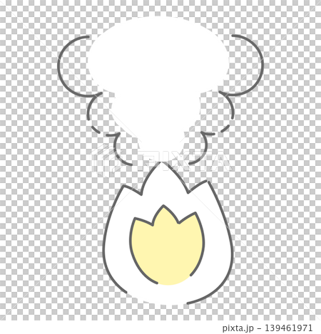 シンプルな火と煙の線画イラスト シンプルな火と煙の線画イラスト 139461971