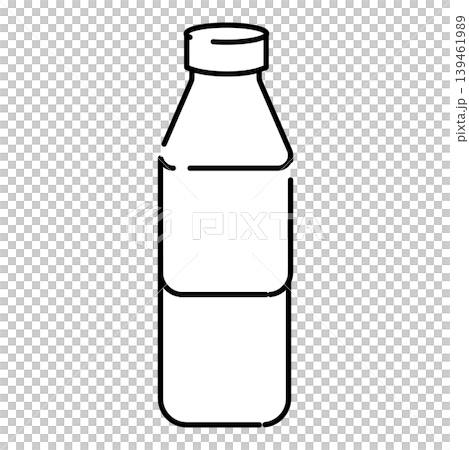 防災用品のペットボトル飲料水の線画イラスト 防災用品のペットボトル飲料水の線画イラスト 139461989