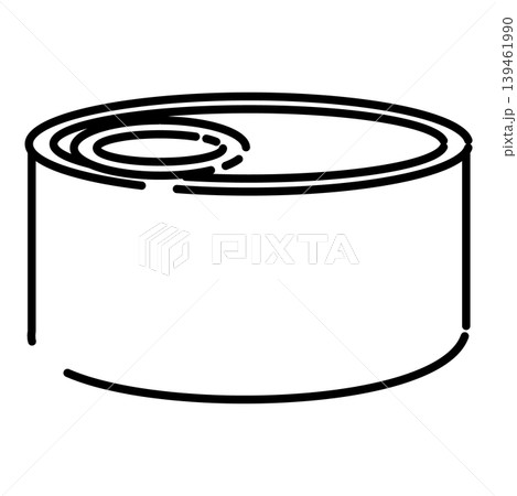 防災用品の缶詰非常食の線画イラスト 139461990