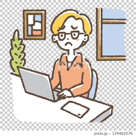 Business professionals struggling with remote work Business professionals struggling with remote work 139462076