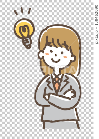 ひらめき・解決するビジネスパーソンのイラスト 139462090