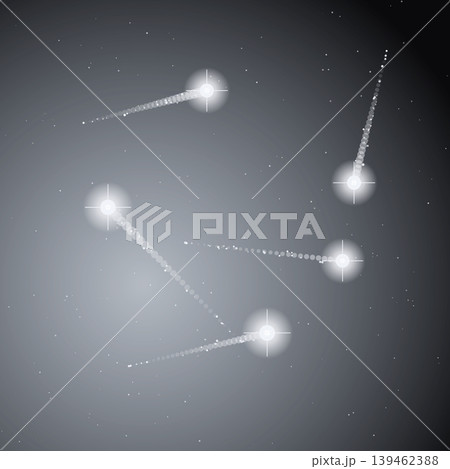 シルバームーン銀色彗星流星の尾SVGベクター宇宙背景 139462388