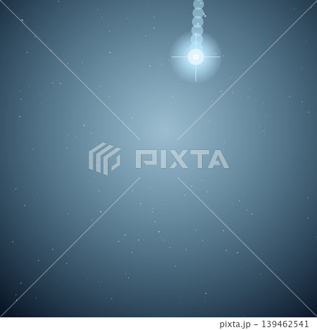 アークティックブルーの彗星流星・氷青尾軌跡複数背景 139462541