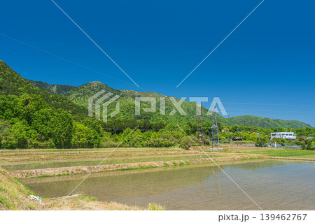 湖西地方比良の田園風景　滋賀県大津市 139462767