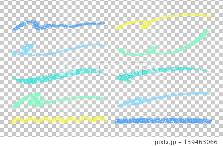 A stylish, hand-drawn underline set that looks like it was drawn with crayons (summer colors). A stylish, hand-drawn underline set that looks like it was drawn with crayons (summer colors). 139463066