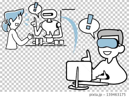 Remotely controlled robot - customer service Remotely controlled robot - customer service 139463175