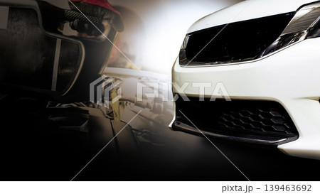 Pouring Motor Oil into Car Engine Pouring Motor Oil into Car Engine 139463692