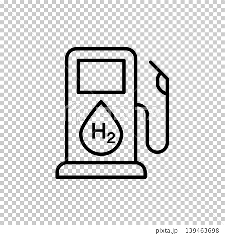 Hydrogen Fuel H2 Energy Line Icon Hydrogen Fuel H2 Energy Line Icon 139463698