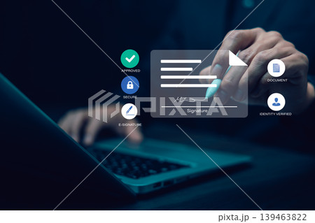 Secure Electronic Signature and Identity Verification Concept 139463822