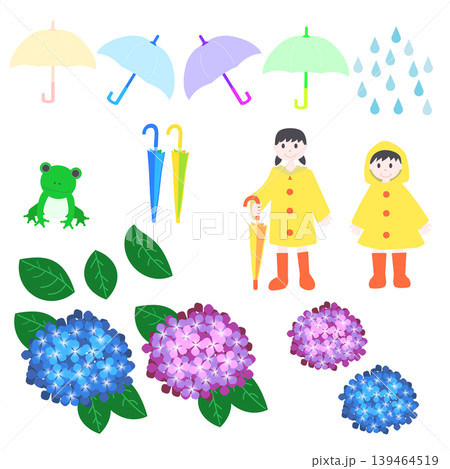 優しいタッチの梅雨イラスト 139464519