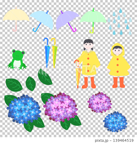 優しいタッチの梅雨イラスト 139464519