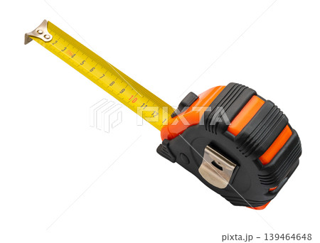 Construction tape measure clipping path isolated on white background Construction tape measure clipping path isolated on white background 139464648