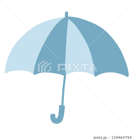 水色の傘のカラーイラスト・梅雨 139464794