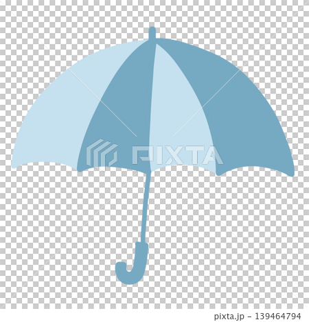 水色の傘のカラーイラスト・梅雨 139464794