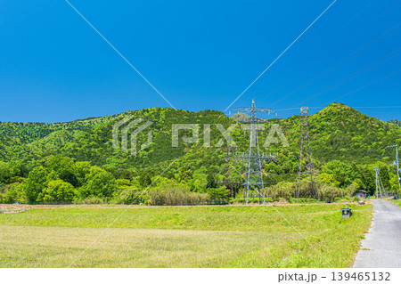 湖西地方比良の田園風景 滋賀県大津市 湖西地方比良の田園風景 滋賀県大津市 139465132