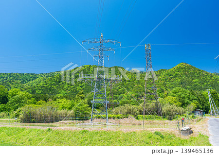 湖西地方比良の田園風景 滋賀県大津市 湖西地方比良の田園風景 滋賀県大津市 139465136