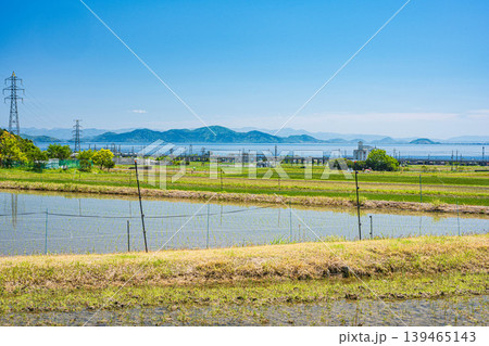 湖西地方比良の田園風景　滋賀県大津市 139465143