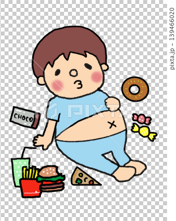 お腹いっぱい、食べ過ぎ男の美容ダイエット お腹いっぱい、食べ過ぎ男の美容ダイエット 139466020