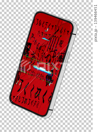 画面が割れた不穏なスマートフォン 画面が割れた不穏なスマートフォン 139466451