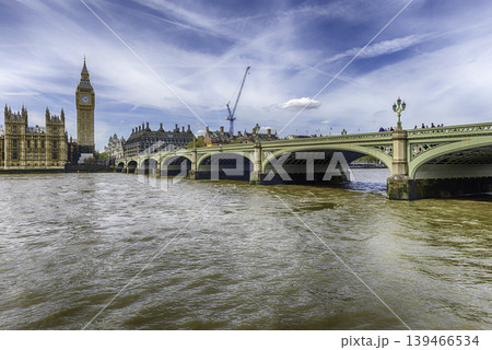 Westminster Bridge, Big Ben and the Parliament, London, England, UK 139466534