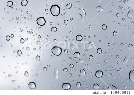 Transparent glass surface with water drops. Ideal for creative overlays, advertising visuals, and digital art. Transparent glass surface with water drops. Ideal for creative overlays, advertising visuals, and digital art. 139466911