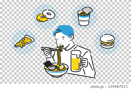 暴飲暴食的男性 暴飲暴食的男性 139467015