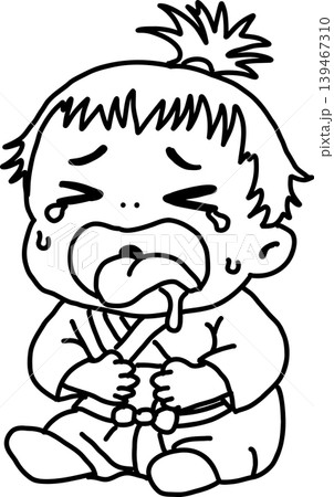 柔道着を着て大泣きする赤ちゃんのイラスト 癇癪 習い事 武道 柔道着を着て大泣きする赤ちゃんのイラスト 癇癪 習い事 武道 139467310