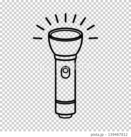 Simple flashlight line icon 139467812