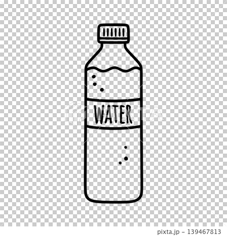 簡單的水瓶線條圖標 簡單的水瓶線條圖標 139467813