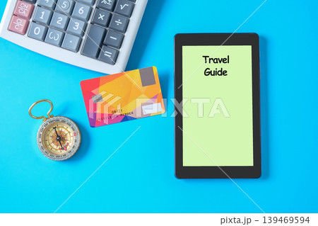 Booking for travel online by tablet and credit card. Booking for travel online by tablet and credit card. 139469594