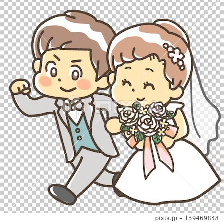 婚禮上的家庭表情 139469838