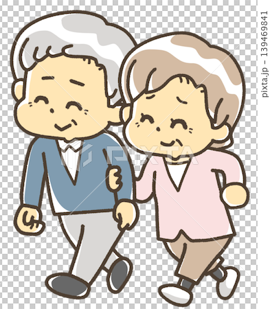 家庭的描繪：一對老年夫婦在子女獨立後獨自生活。 139469841