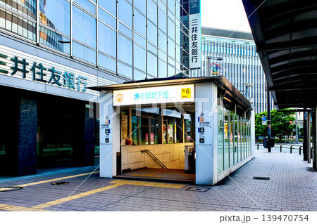 【福岡】初夏の博多　早朝の博多駅前 139470754