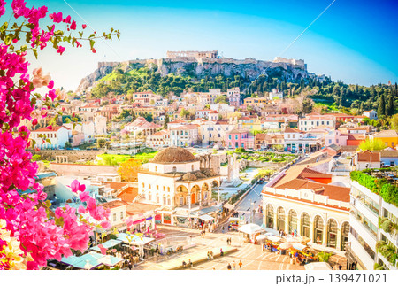 Skyline of Athenth with Acropolis hill 139471021