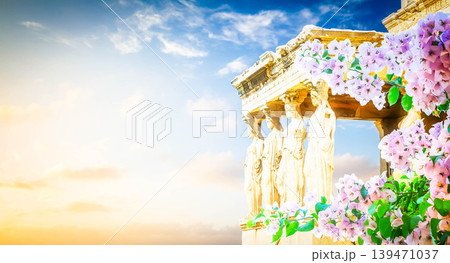 Erechtheion temple in Acropolis of Athens Erechtheion temple in Acropolis of Athens 139471037