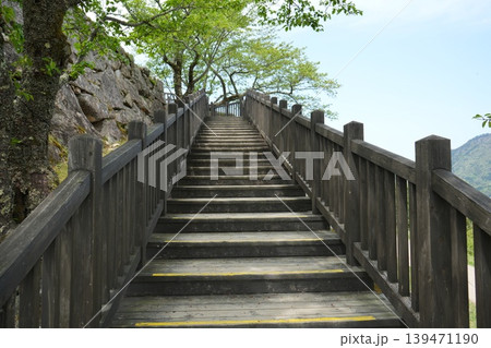 兵庫県 竹田城跡から見る風景 兵庫県 竹田城跡から見る風景 139471190