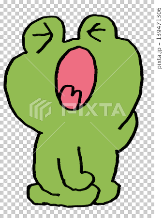 いやーって言ってる感じのカエル 139471306