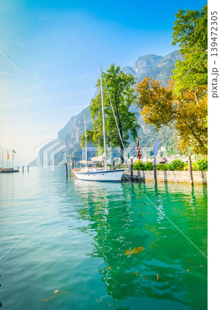 Riva del Garda port at Garda lake 139472305