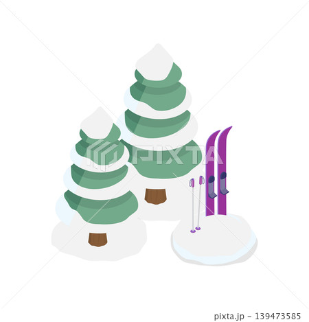 3D Isometric Flat Vector Illustration of Switzerland, Banner Design For Travelling Purposes. Item 3 139473585