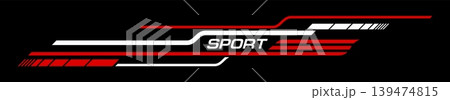 Race car, drift racing sport sticker or patch. Drag racing competition stripe sticker, car race vector red and white patch. Drift and speed drive motorsport label, rally championship decal tag Race car, drift racing sport sticker or patch. Drag racing competition stripe sticker, car race vector red and white patch. Drift and speed drive motorsport label, rally championship decal tag 139474815