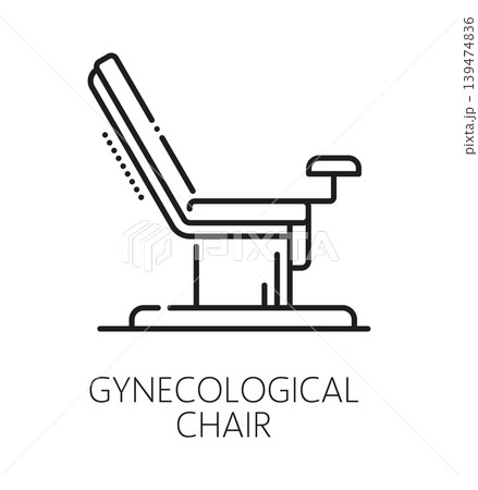 Gynecological chair gynecology medicine line icon or label. Gynecology practice thin line icon, urinary healthcare outline vector sign. Reproductive health medicine lineart symbol or pictogram Gynecological chair gynecology medicine line icon or label. Gynecology practice thin line icon, urinary healthcare outline vector sign. Reproductive health medicine lineart symbol or pictogram 139474836