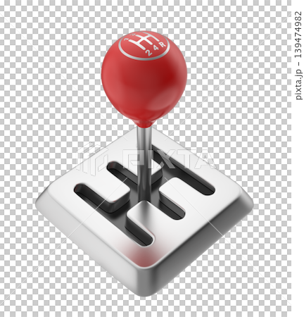 Retro sports car gear shifter 139474982