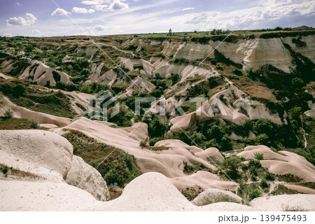 Baglidere White Love Valley in Cappadocia Turkey, landscape of mountains Baglidere White Love Valley in Cappadocia Turkey, landscape of mountains 139475493