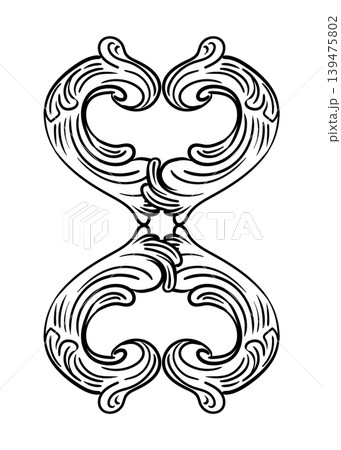 Vertical hand drawing design black line element vector illustration Vertical hand drawing design black line element vector illustration 139475802
