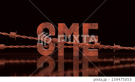Small Business Barriers and Challenges 3d render. Small Business Barriers and Challenges 3d render. 139475853