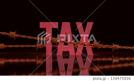 Tax Burden and Financial Barriers 3d render. Tax Burden and Financial Barriers 3d render. 139475856