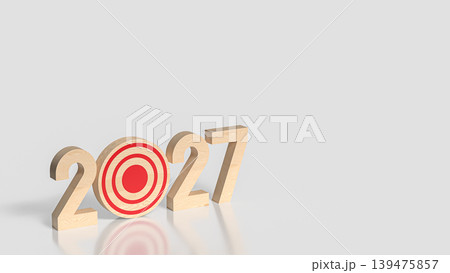 Visionary Target Goals for 2027 3d render. Visionary Target Goals for 2027 3d render. 139475857